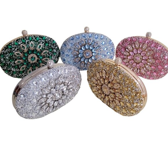 Handbags - Crystal Rhinestone Clutch Shoulder Bags NEW with Tags